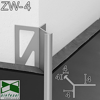 Наружный угловой соединитель для LVT 4мм.,Cezar, 4х4мм, L-2.5м. Анодированный