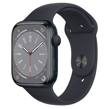 Смарт-годинник Apple Watch Series 8 GPS 41mm Midnight Aluminum Case w. Midnight Sport Band - Size M/L (MNU83)