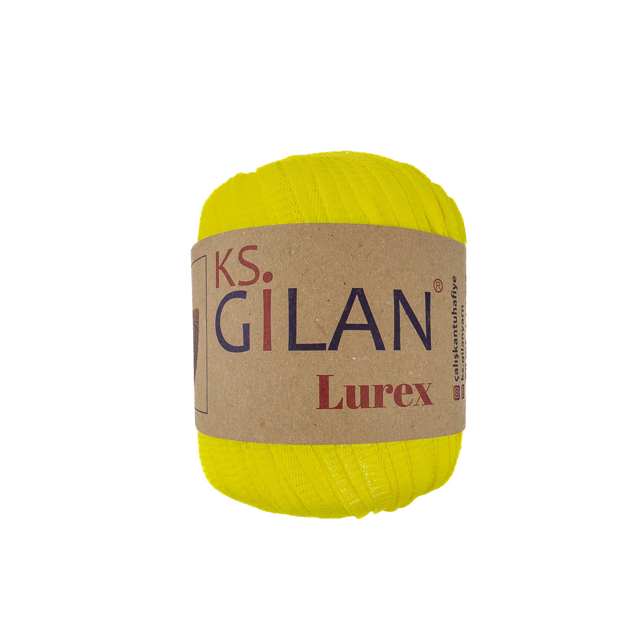Gilan Lurex (Джилан Люрекс) № 130581 жовтий з прозорим люрексом (Пряжа поліестер з люрексом, нитки для в'язання)