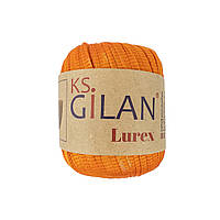 Gilan Lurex (Джилан Люрекс) № 130582 помаранчевий з прозорим люрексом (Пряжа поліестер з люрексом, нитки для в'язання)