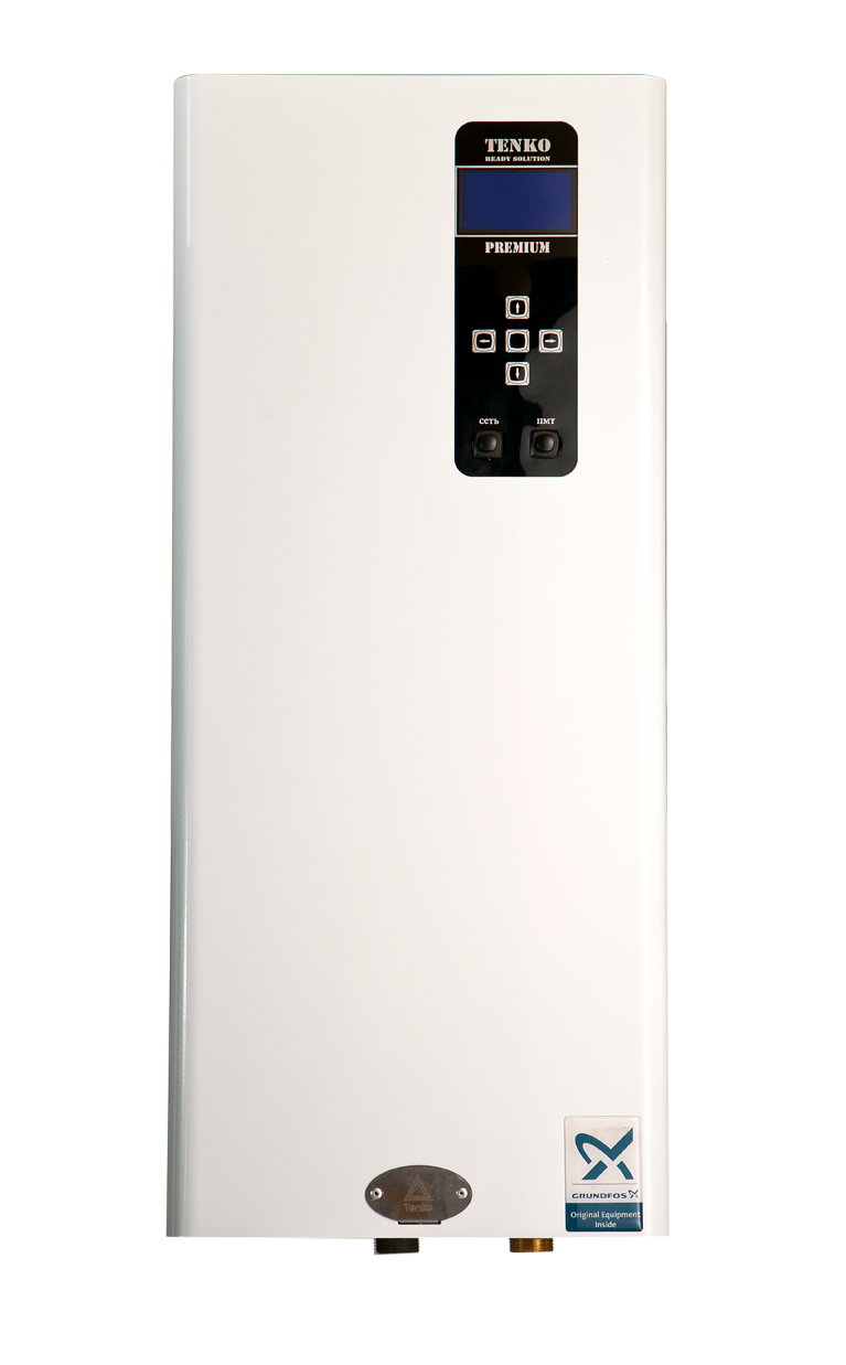 Електричний котел TENKO Преміум 9 кВт ~ 380В + насос GRUNDFOS