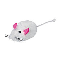 Игрушка для кошек Trixie Мышка с пищалкой 9 см (плюш, цвета в ассортименте) безопасная и прочная