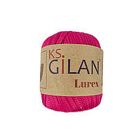Gilan Lurex (Джилан Люрекс) № 130586 малиновий з золотим люрексом (Пряжа поліестер з люрексом, нитки для в'язання)