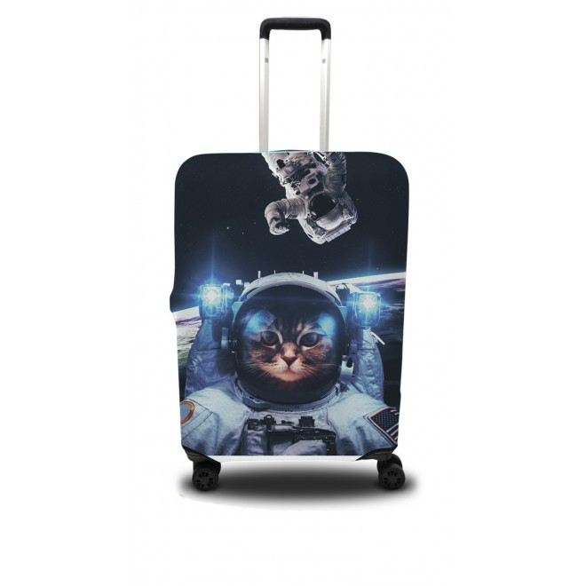 Чохол для валізи Coverbag кіт S принт 0411