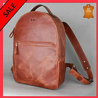 Оригинальный женский рюкзак Женский рюкзак люкс класса Кожаный женский рюкзак Groove M коньячный винтаж