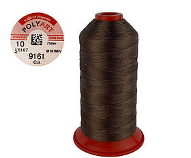 Нитка швейна поліестер POLYART(ПОЛІАРТ) N10 колір #9161 коричневий 750м (ОРИГІНАЛ, ТУРЕЧЧИНА)