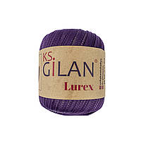 Gilan Lurex (Джилан Люрекс) № 130589 фіолетовий з золотим люрексом (Пряжа поліестер з люрексом, нитки для в'язання)