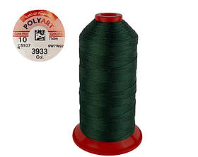 Нитка швейна поліестер POLYART(ПОЛІАРТ) N10 колір #3933 темно-зелений 750м (ОРИГІНАЛ, ТУРЕЧЧИНА)