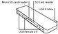 Перехідник Kit USB-C Multiport Adaptor USB-C to 3 * USB 3.0, SD / microSD reader (Silver), фото 4