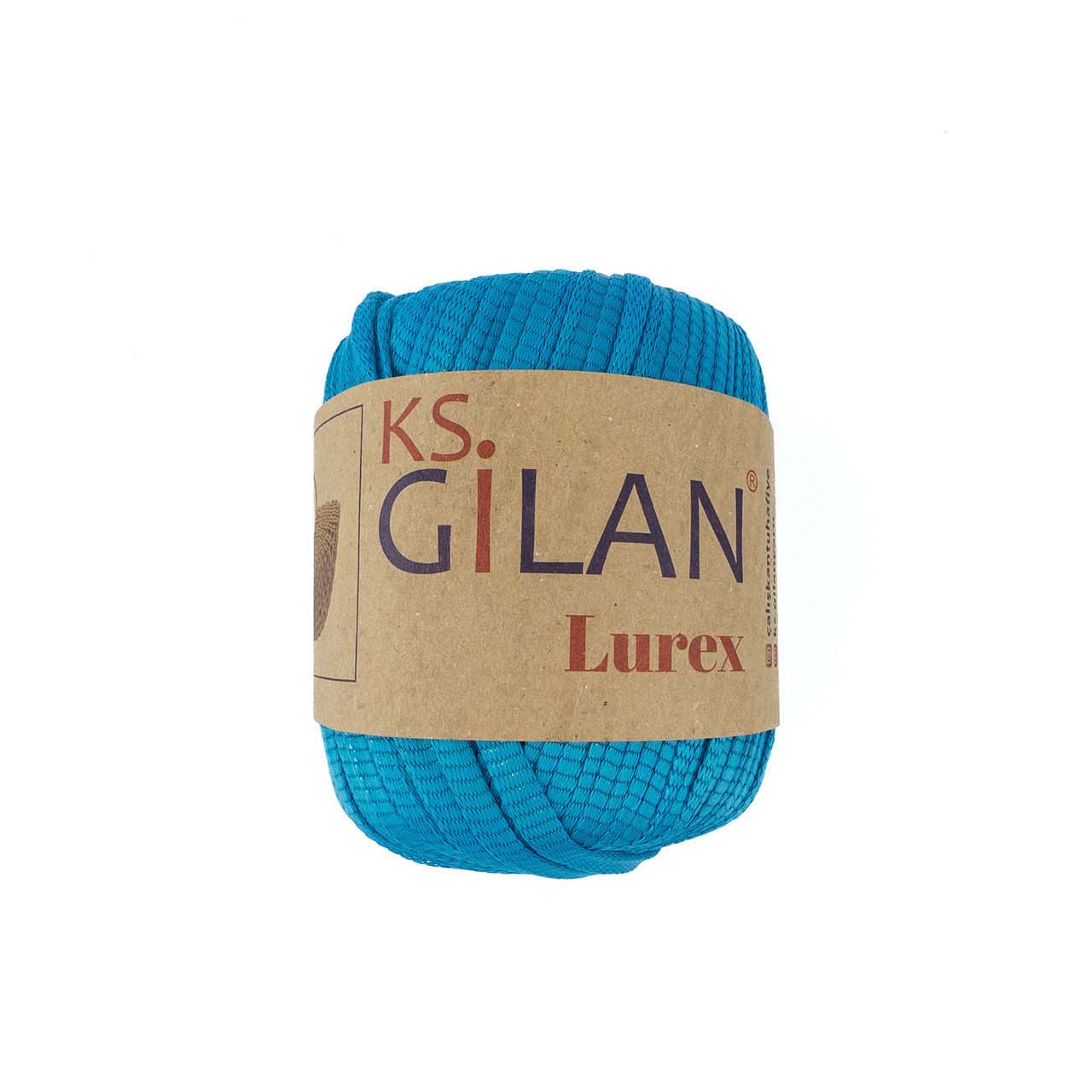 Gilan Lurex (Джилан Люрекс) № 130590 бірюзовий з прозорим люрексом (Пряжа поліестер з люрексом, нитки для в'язання)