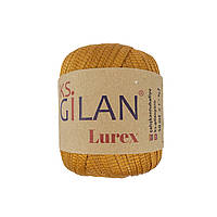 Gilan Lurex (Джилан Люрекс) № 130591 шафран з золотим люрексом (Пряжа поліестер з люрексом, нитки для в'язання)