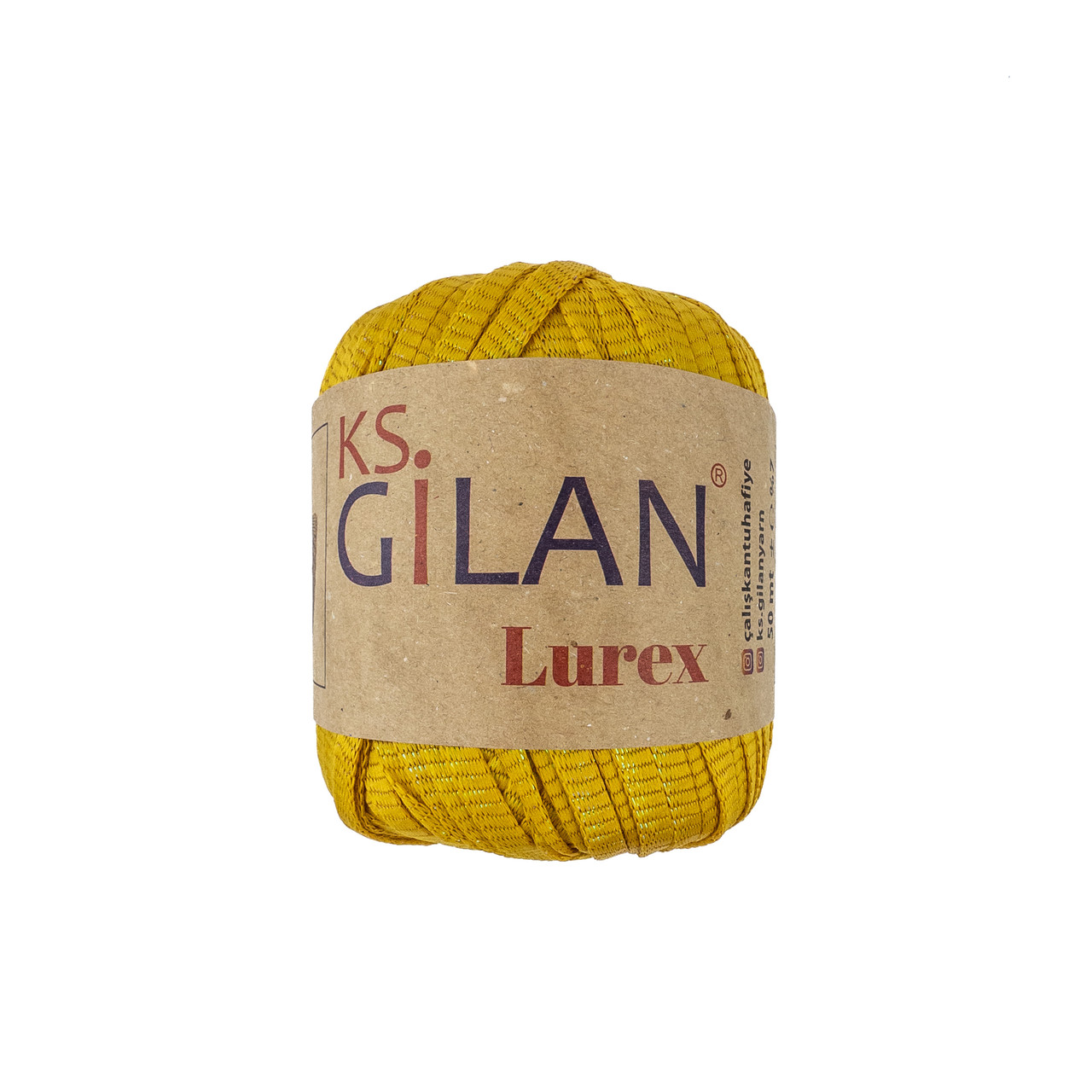 Gilan Lurex (Джилан Люрекс) № 130594 золотий з прозорим люрексом (Пряжа поліестер з люрексом, нитки для в'язання)