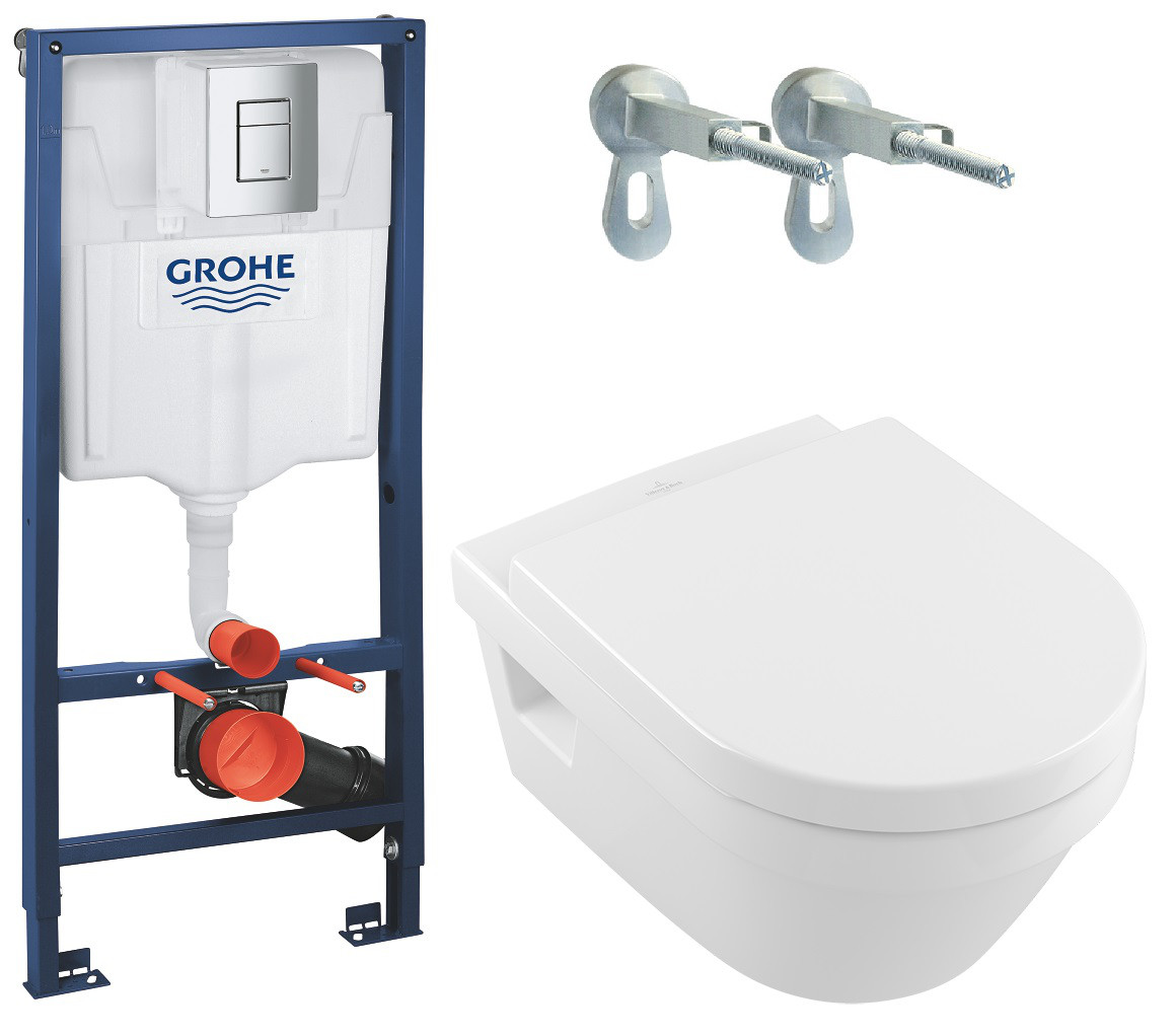 Комплект Villeroy&Boch Architectura DirectFlush 5684HR01+Grohe Rapid 38772001, фото 1