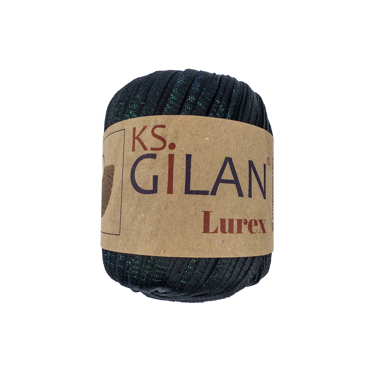 Gilan Lurex (Джилан Люрекс) № 130596 чорний з прозорим люрексом (Пряжа поліестер з люрексом, нитки для в'язання)