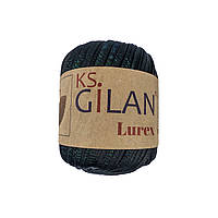 Gilan Lurex (Джилан Люрекс) № 130596 чорний з прозорим люрексом (Пряжа поліестер з люрексом, нитки для в'язання)