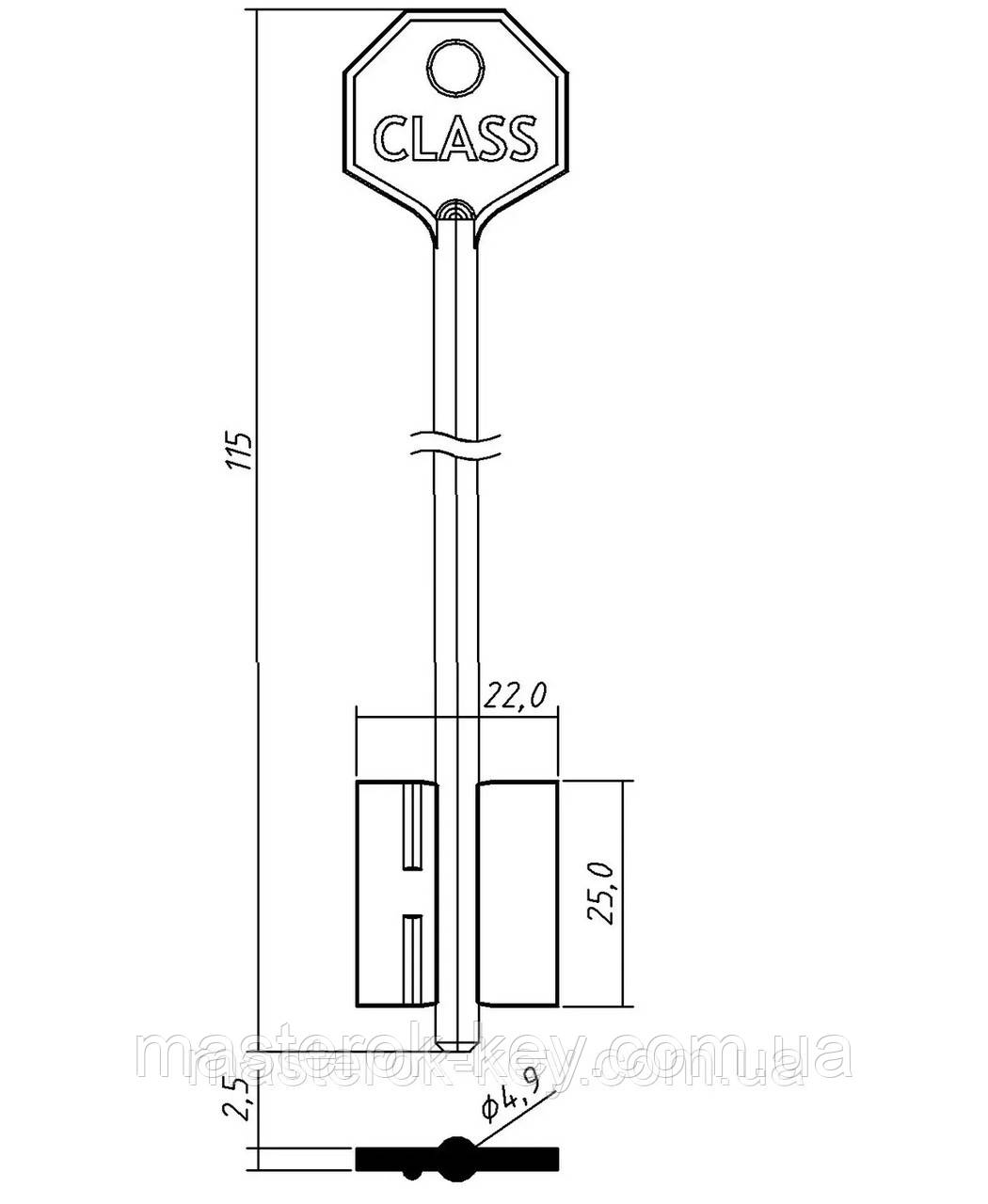 Заготівля ключа КЛАСС-4/CLA-2G JMA