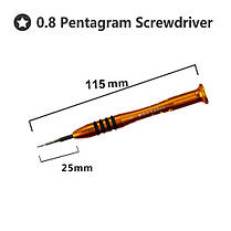 Отвертка звездочка для Iphone 4/4S/5/5S/5C/6/6S/6Plus/7/7Plus 0.8x25 мм, фото 5