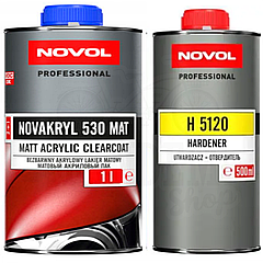 Лак акриловий матовий NOVOL Novakryl 530 Mat 2:1, 1 л + 500 мл