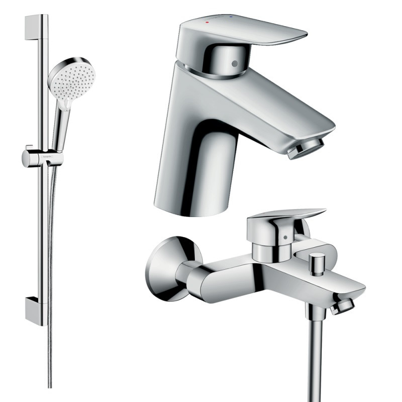 Набір змішувачів Hansgrohe EcoSmart Logis 100 20200009 (71078+7140+26534400), фото 1