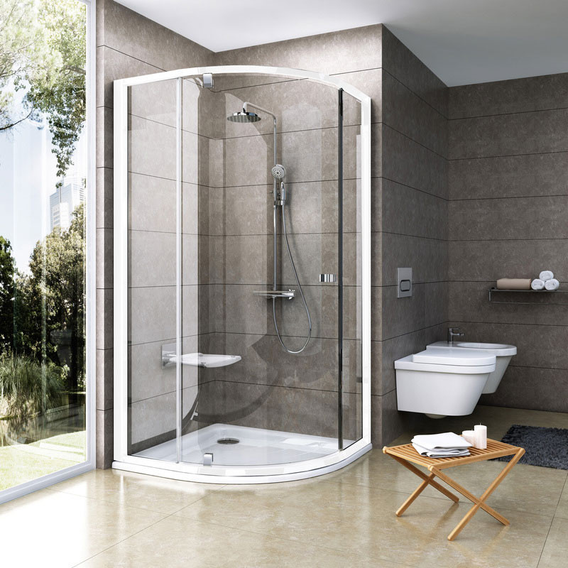 Душевая кабина RAVAK PSKK3-90 белый/хром+transparent 37677100Z1, фото 1
