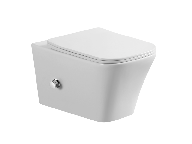 Унітаз з функцією біде Asignatura Simple Line Rectangular 37872805 з сидінням і змішувачем, фото 1