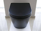Унітаз Newarc Life Rectangular 9823B-M з сидінням чорний матовий, фото 9
