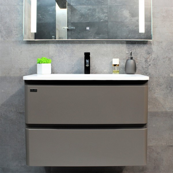 Тумба з раковиною Rexon Camelia RX195DG/080 Dark Grey 80 см
