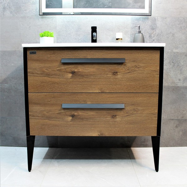 Тумба з раковиною Rexon Madera RX41CO/090 Crarmel Oak 90 см, фото 1