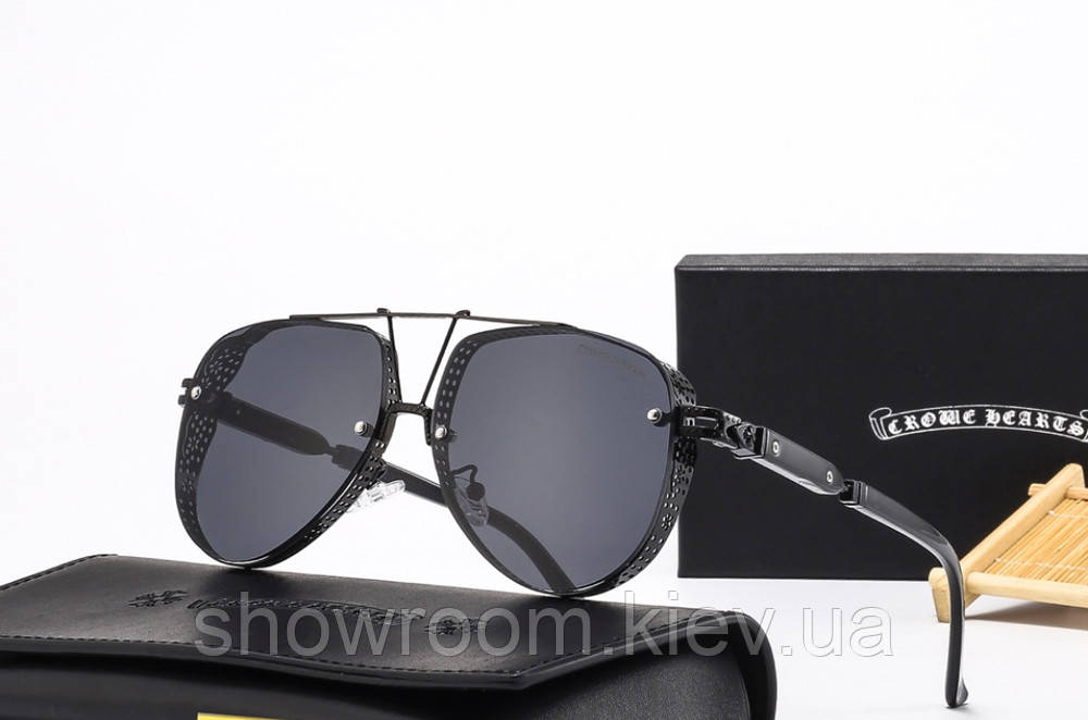 Чоловічі сонцезахисні окуляри Chrome Hearts (2586) black