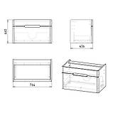 Тумба з умивальником Volle Solo 1910.328009 80 см rosa, фото 3