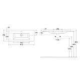 Тумба з умивальником Volle Solo 1910.328009 80 см rosa, фото 5