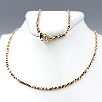 Цепочка из медицинского золота 70 см * 2 мм. Позолота РО. Цепочка Медзолото