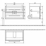 Тумба Villeroy&Boch Avento 76 см A89100B4, фото 4