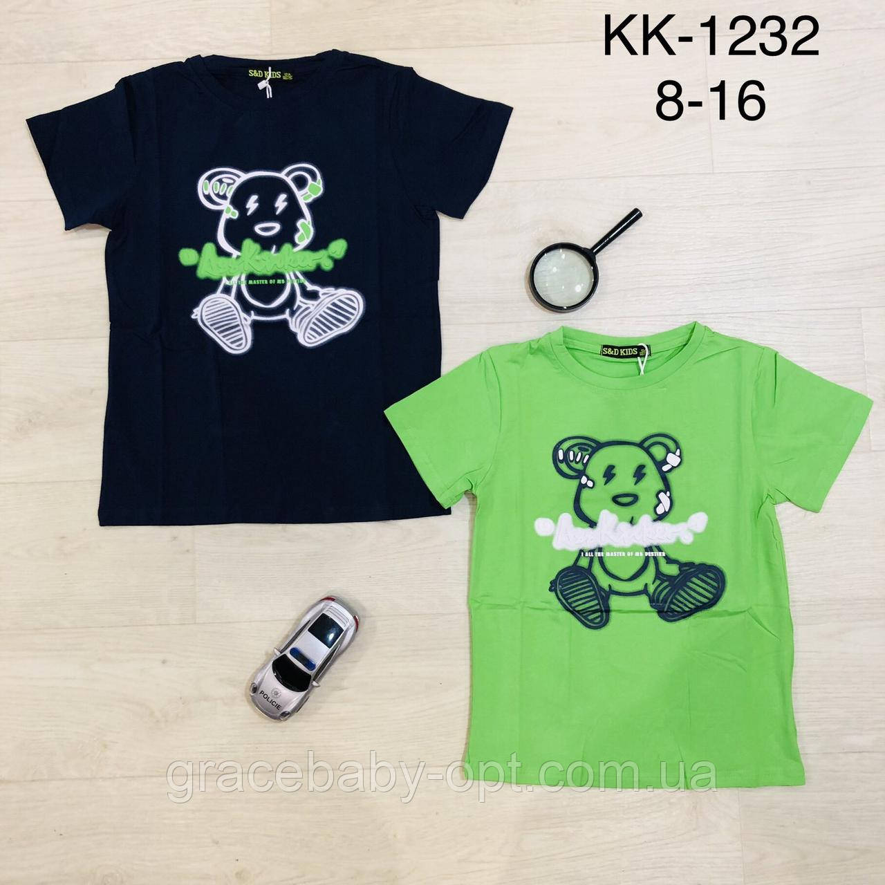 Футболки для хлопчиків оптом, S&D, 8-16 років, № KK-1232