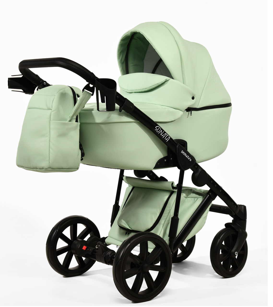 Дитяча коляска 2 в 1 Donatan Sonata 6 м'ята шкіра, фото 1