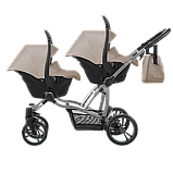 Коляска для двійні 2в1 Bebetto B 42 NEW 01 бежева, фото 2