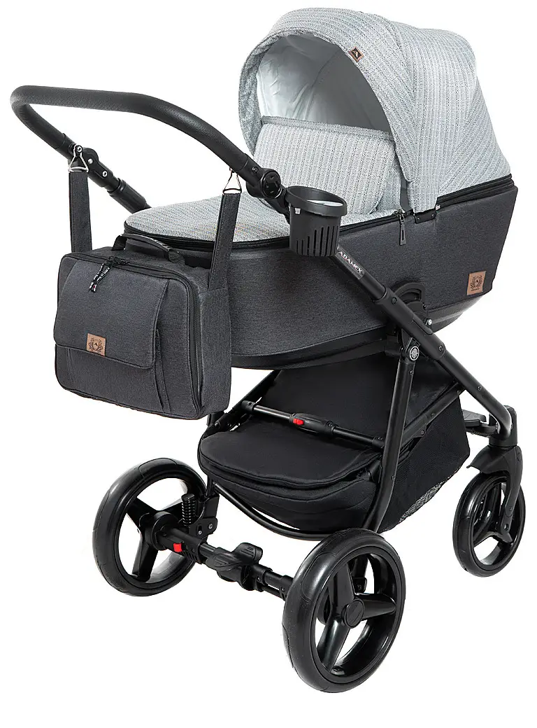 Коляска 2 в 1 Adamex Mobi Air Thermo Lux PS-37 черна, фото 1