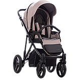 Коляска 2 в 1 Bebetto PASCAL Premium DARK 02 бежева, фото 3