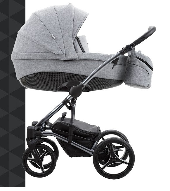 Коляска 2 в 1 Bebetto TIТO Premium DARK 02 сіра