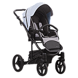 Коляска 2 в 1 Bebetto TORINO 12 блакитна (чорна рама), фото 2