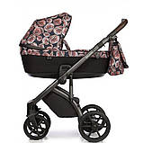 Коляска 2 в 1 Roan Bloom Vintage flowers чорні квіти, фото 2