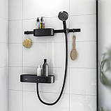 Набір термостат і лійка для душу Hansgrohe з аксесуарами WallStoris 24250670 чорний матовий, фото 2