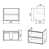 Тумба з умивальником Volle Teo 15-88-61 65 см, фото 2