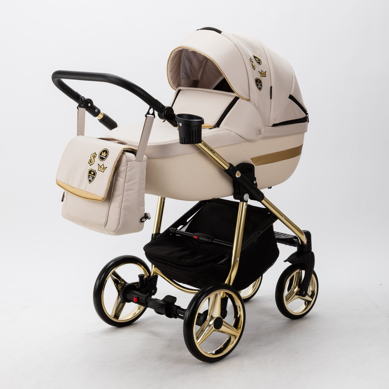 Коляска 2в1 Adamex Cortina Pro CP-474 Gold синя