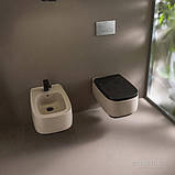 Унітаз Flaminia Flag FG118G Stripes Latte + Grafite з кришкою FGCW03 Grafite, фото 4