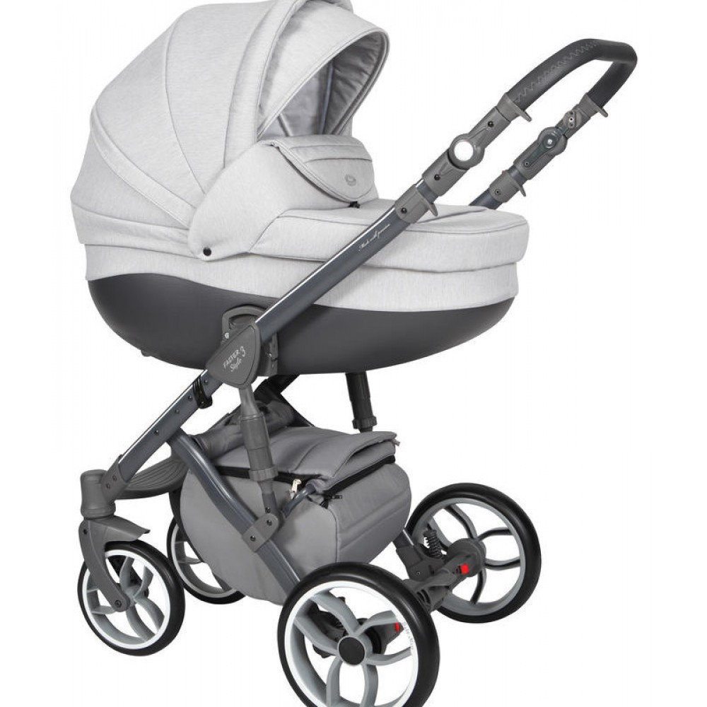 Коляска 2 в 1 Baby Merc FASTER STYLE сера