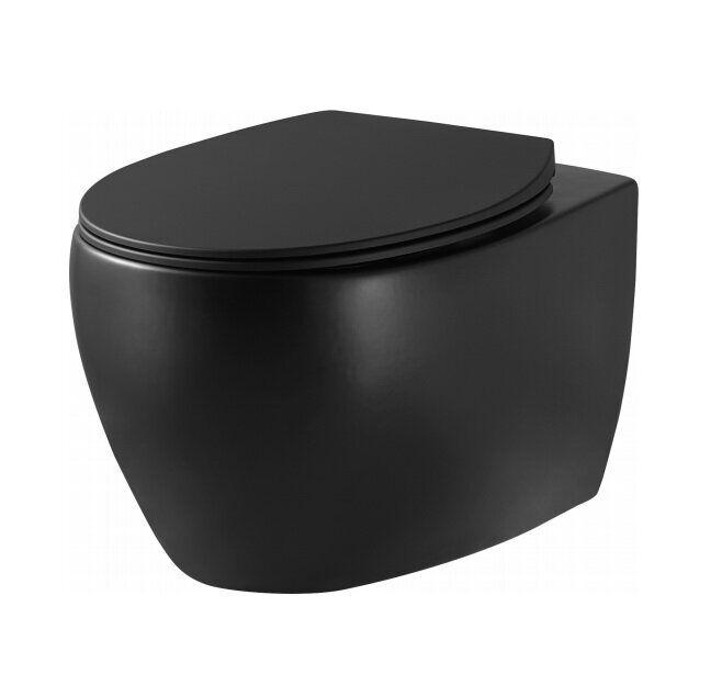 Унітаз Devit Acqua New 3020155B з сидінням Slim soft-close quickfix чорний матовий