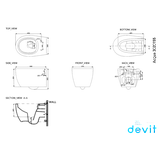 Унітаз Devit Acqua 3020155 з сидінням Slim soft-close quickfix, фото 2