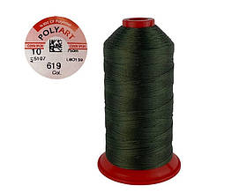 Нитка швейна поліестер POLYART(ПОЛІАРТ) N10 колір #619 хакі 750м (ОРИГІНАЛ, ТУРЕЧЧИНА)