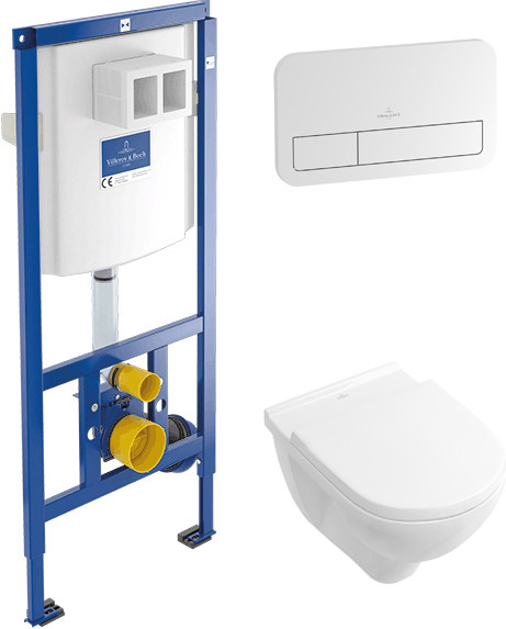 Комплект Villeroy & Boch O. NOVO 5660D301 інсталяція + унітаз + сидіння Soft Close, фото 1
